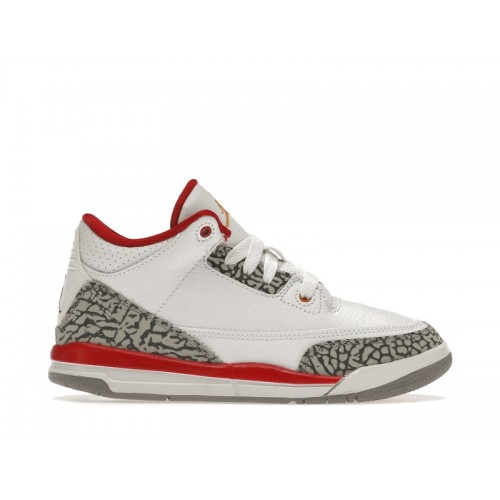 Кроссы Jordan 3 Retro Cardinal (PS) - детская сетка размеров