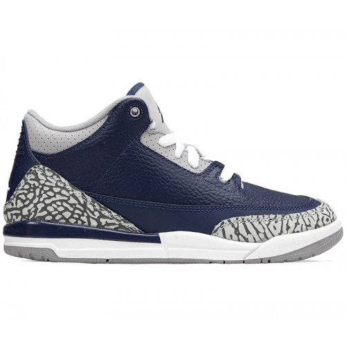 Кроссы Jordan 3 Retro Georgetown (2021) (PS) - детская сетка размеров