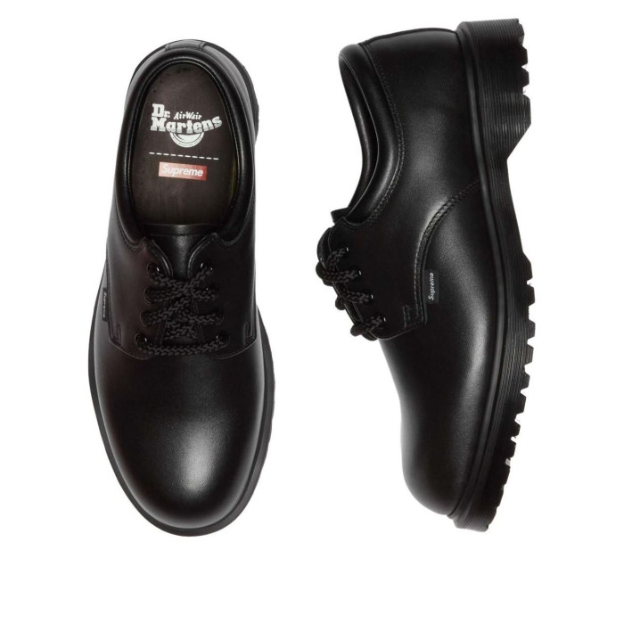 Supreme x Dr. Martens Postal Supreme 4-Eye Shoe Black - мужская сетка размеров Supreme x Dr. Martens Postal Supreme 4-Eye Shoe Black - мужская сетка размеров
