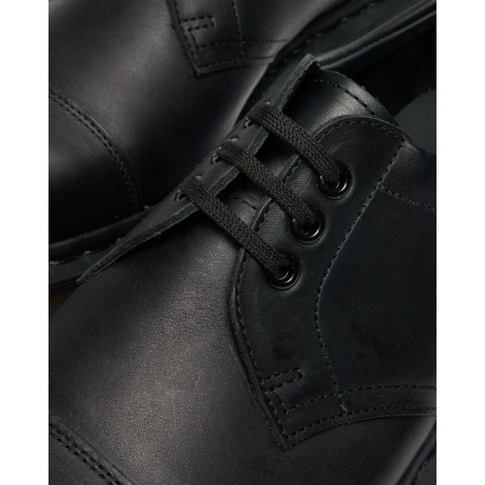 Dr. Martens 1461 MHL 3-Eye Leather Shoes Black Grained Oiled - мужская сетка размеров Dr. Martens 1461 MHL 3-Eye Leather Shoes Black Grained Oiled - мужская сетка размеров