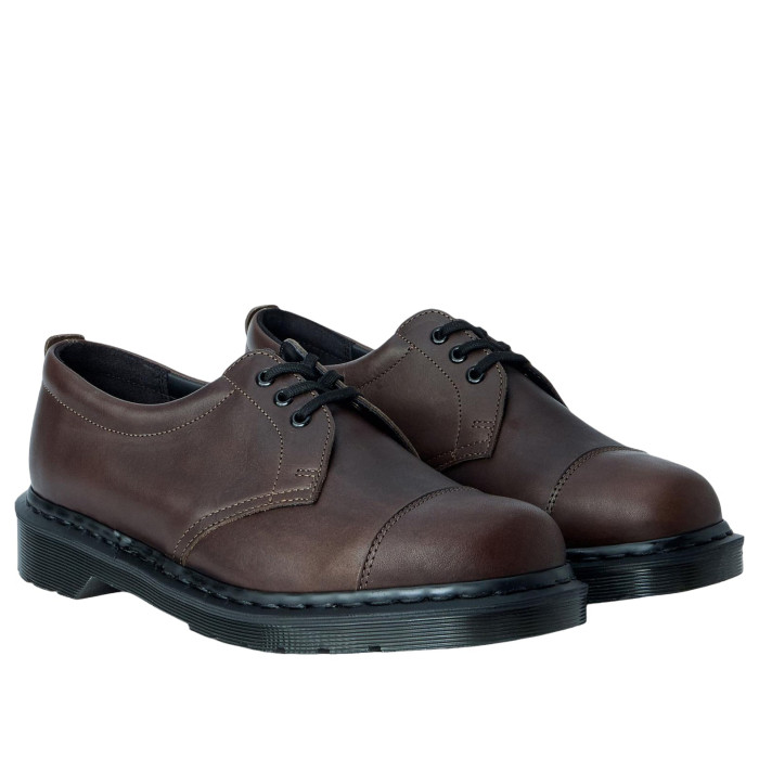 Dr. Martens 1461 MHL 3-Eye Leather Shoes Brown Grained Oiled - мужская сетка размеров Dr. Martens 1461 MHL 3-Eye Leather Shoes Brown Grained Oiled - мужская сетка размеров