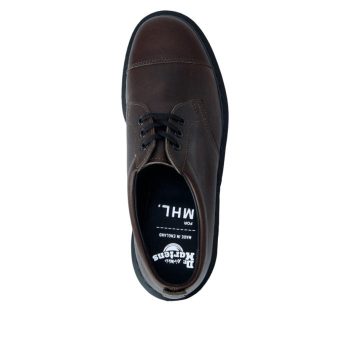Dr. Martens 1461 MHL 3-Eye Leather Shoes Brown Grained Oiled - мужская сетка размеров Dr. Martens 1461 MHL 3-Eye Leather Shoes Brown Grained Oiled - мужская сетка размеров