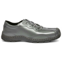 Dr. Martens Aurix Satin Finish Leather 5i Shoes Gunmetal Grey Satin Finish Leather