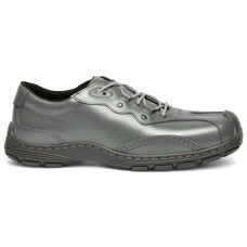 Dr. Martens Aurix Satin Finish Leather 5i Shoes Gunmetal Grey Satin Finish Leather