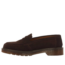 Dr. Martens Delapre Penny Loafer Repello Calf Suede MB Brindle Brown
