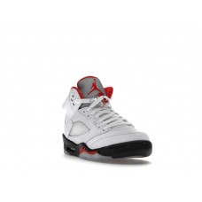 Подростковые Jordan 5 Retro Fire Red Silver Tongue (2020) (GS)
