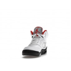 Подростковые Jordan 5 Retro Fire Red Silver Tongue (2020) (GS)