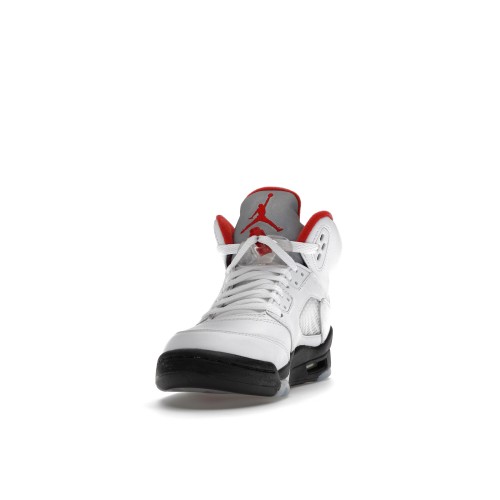 Кроссы Jordan 5 Retro Fire Red Silver Tongue (2020) (GS) - подростковая сетка размеров