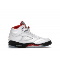 Подростковые Jordan 5 Retro Fire Red Silver Tongue (2020) (GS)