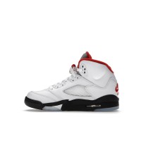 Подростковые Jordan 5 Retro Fire Red Silver Tongue (2020) (GS)
