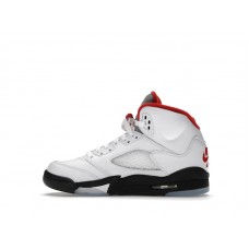 Подростковые Jordan 5 Retro Fire Red Silver Tongue (2020) (GS)