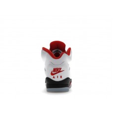 Подростковые Jordan 5 Retro Fire Red Silver Tongue (2020) (GS)