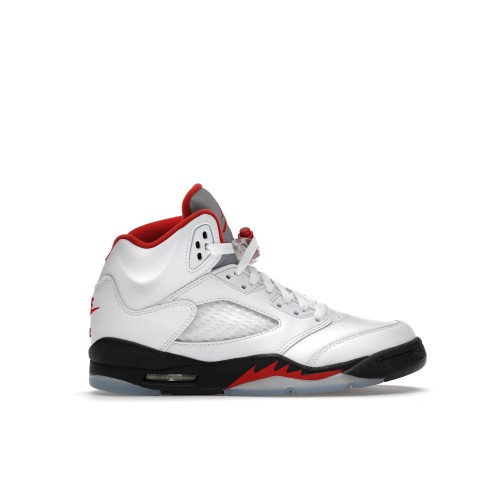 Кроссы Jordan 5 Retro Fire Red Silver Tongue (2020) (GS) - подростковая сетка размеров