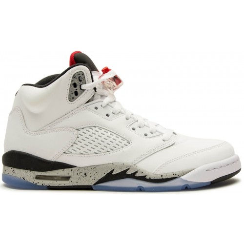 Air Jordan 5 Retro GS White Cement - подростковая сетка размеров