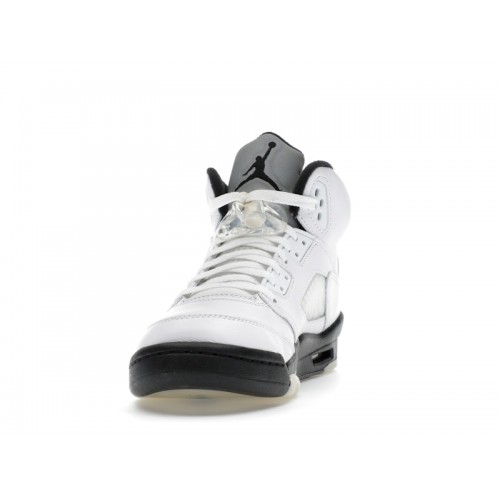 Air Jordan 5 Retro GS White Black - подростковая сетка размеров