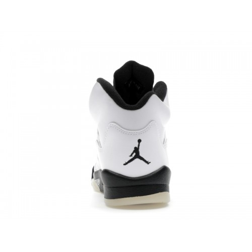 Air Jordan 5 Retro GS White Black - подростковая сетка размеров