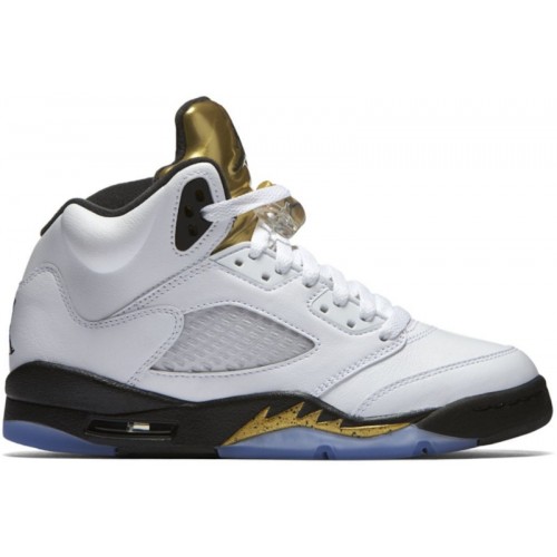 Air Jordan 5 Retro GS Olympic - подростковая сетка размеров