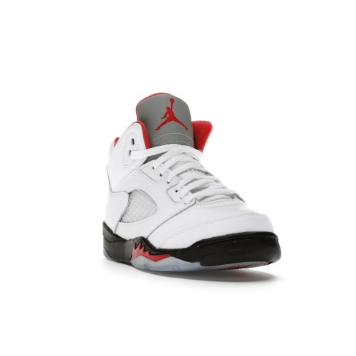 Кроссы Jordan 5 Retro Fire Red Silver Tongue (2020) (PS) - детская сетка размеров