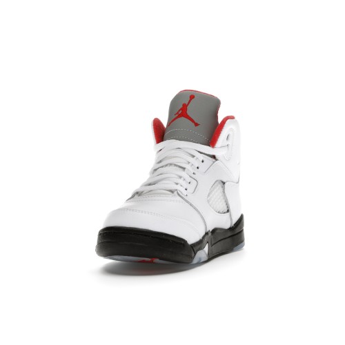 Кроссы Jordan 5 Retro Fire Red Silver Tongue (2020) (PS) - детская сетка размеров