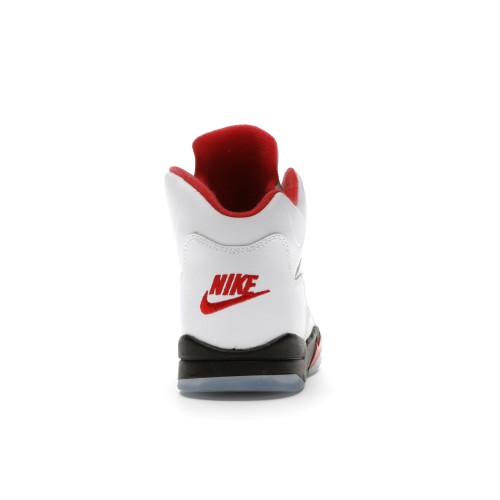 Кроссы Jordan 5 Retro Fire Red Silver Tongue (2020) (PS) - детская сетка размеров