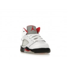 Малышам Jordan 5 Retro Fire Red Silver Tongue (2020) (TD)