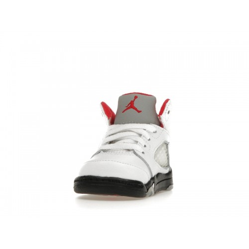 Air Jordan 5 Retro TD White Fire Red 2020 - детская сетка размеров