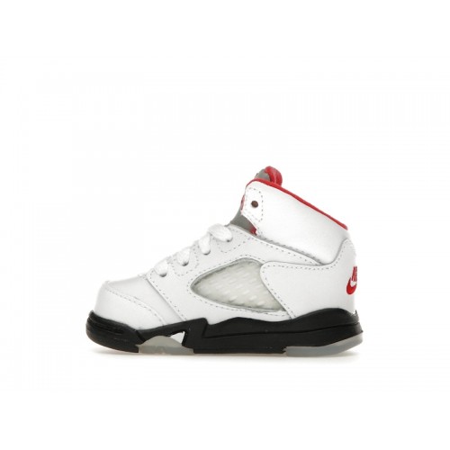 Air Jordan 5 Retro TD White Fire Red 2020 - детская сетка размеров