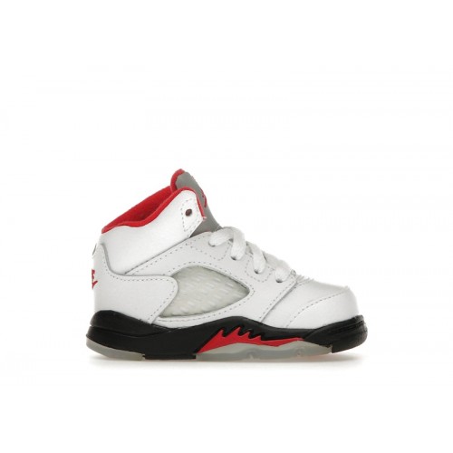 Air Jordan 5 Retro TD White Fire Red 2020 - детская сетка размеров