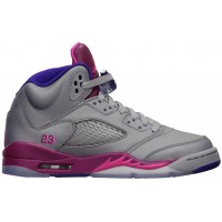 Подростковые кроссовки Jordan 5 Retro Cement Grey Pink (GS)