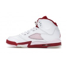 Подростковые Jordan 5 Retro White Pink Red (GS)
