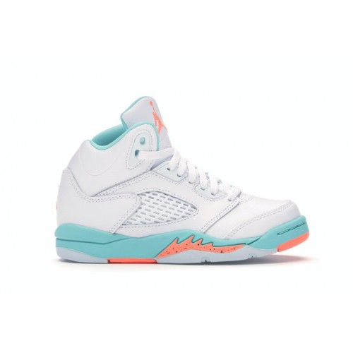 Air Jordan 5 Retro GP Light Aqua - детская сетка размеров
