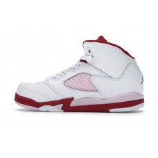 Детские Jordan 5 Retro White Pink Red (PS)
