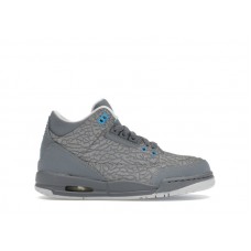 Подростковые Jordan 3 Retro Flip Cool Grey Blue Glow (GS)