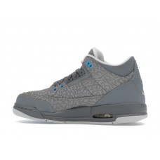 Подростковые Jordan 3 Retro Flip Cool Grey Blue Glow (GS)