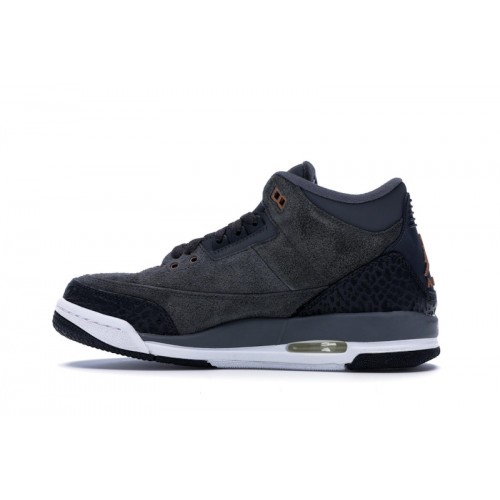 Кроссы Jordan 3 Retro Anthracite (GS) - подростковая сетка размеров