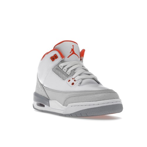 Кроссы Jordan 3 Retro White Crimson Grey (GS) - подростковая сетка размеров