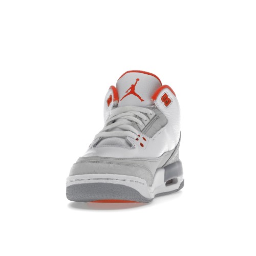 Кроссы Jordan 3 Retro White Crimson Grey (GS) - подростковая сетка размеров