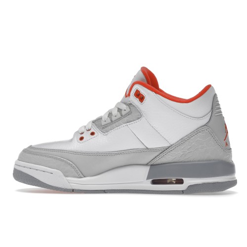 Кроссы Jordan 3 Retro White Crimson Grey (GS) - подростковая сетка размеров