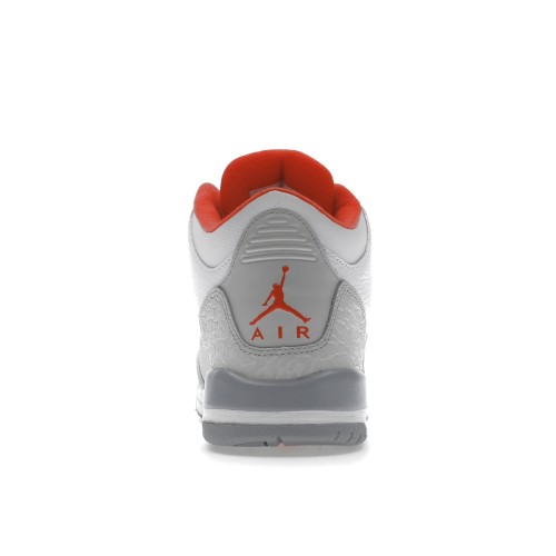 Кроссы Jordan 3 Retro White Crimson Grey (GS) - подростковая сетка размеров