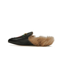Женские Gucci Floral Embroidered Princetown Mules Black (W)