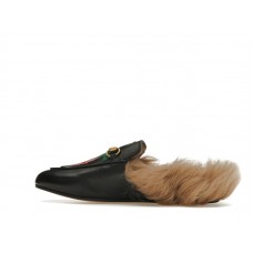 Женские Gucci Floral Embroidered Princetown Mules Black (W)
