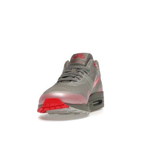 Кроссы Nike Air Max 1 Hyperfuse Premium Grey Solar Red - мужская сетка размеров