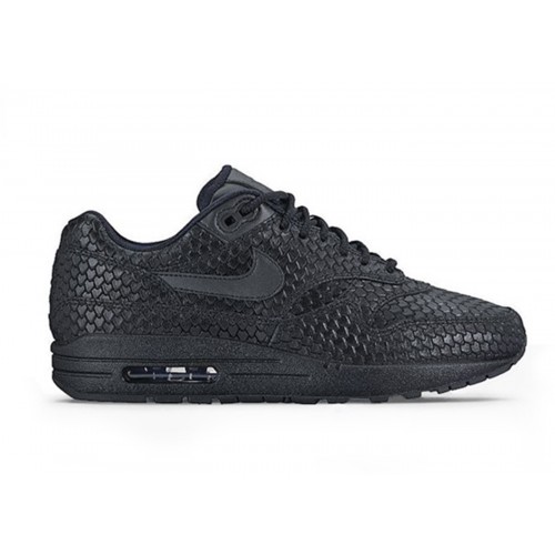 Кроссы Nike Air Max 1 PRM Black Snakeskin (W) - женская сетка размеров