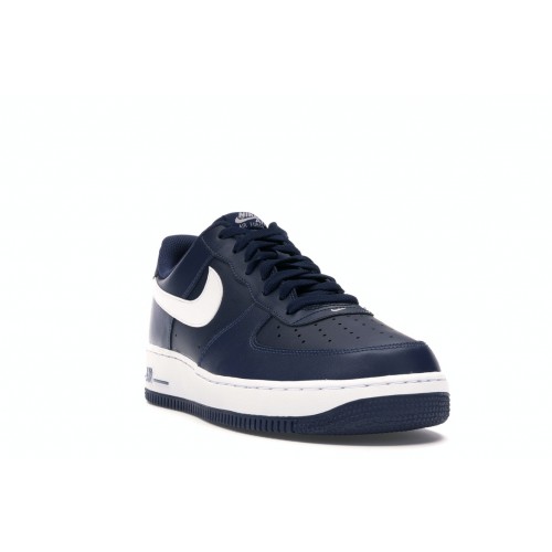 Кроссы Nike Air Force 1 Midnight Navy/White - мужская сетка размеров