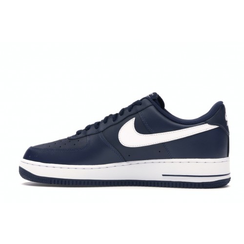 Кроссы Nike Air Force 1 Midnight Navy/White - мужская сетка размеров