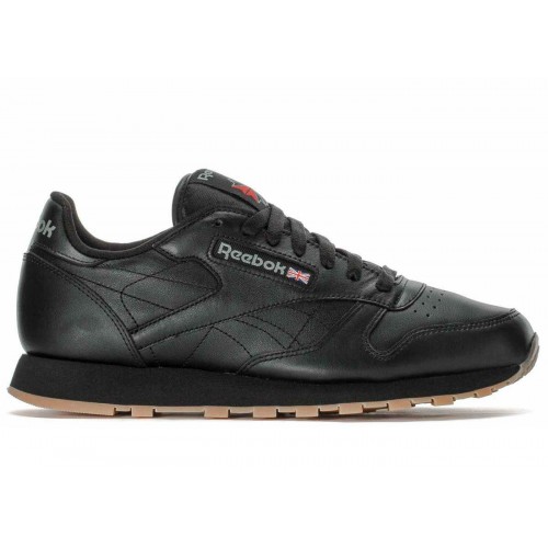Кроссы Reebok Classic Leather Black Gum - мужская сетка размеров