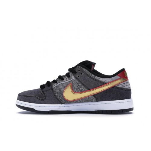 Кроссы Nike SB Dunk Low Beijing Metallic Gold - мужская сетка размеров