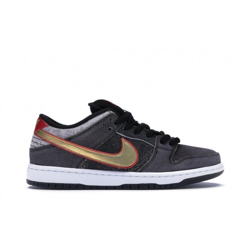 Кроссы Nike SB Dunk Low Beijing Metallic Gold - мужская сетка размеров
