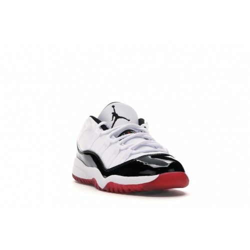 Кроссы Jordan 11 Retro Low Concord Bred (PS) - подростковая сетка размеров