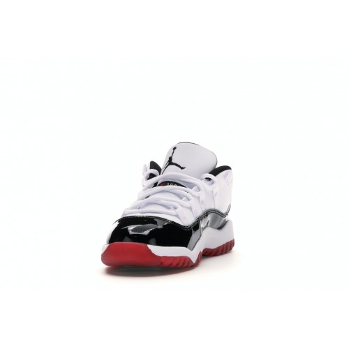 Кроссы Jordan 11 Retro Low Concord Bred (PS) - подростковая сетка размеров